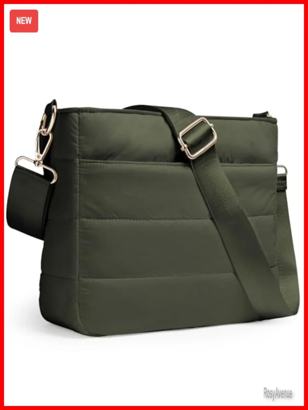 Lightweight Quilted Puffer Hobo Bag Crossbody Shoulder Tote Nylon Travel